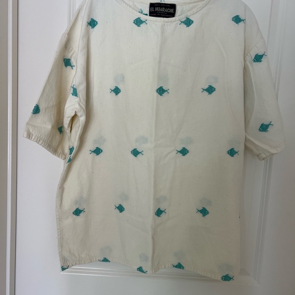 El Huarache 100% cotton casual pant suit. Cottage and grandma core vintage look - Picture 2 of 16